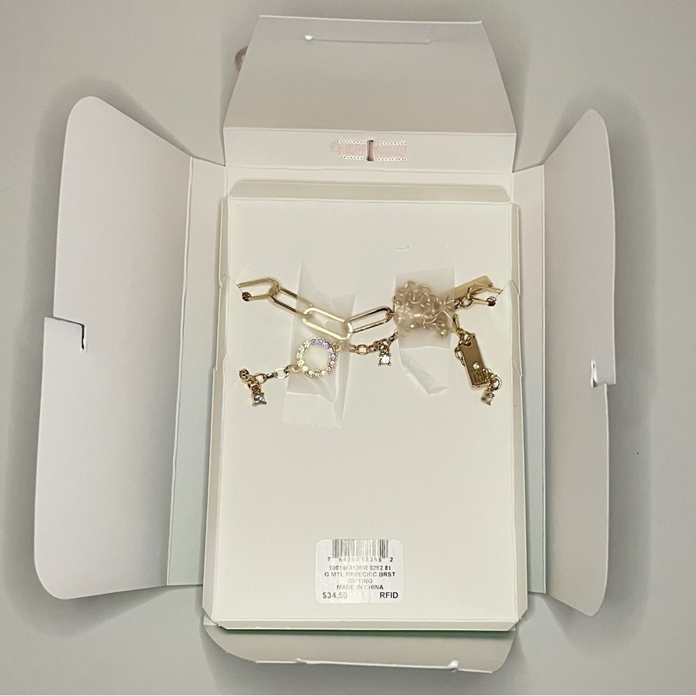 INC International Concepts Pavé Ring and Chain Link Gold-Tone 2 Pc Bracelet Set - Picture 7 of 10